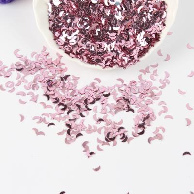 China Acrylic Party Prop Decoration Glitter Glitter Sprinkles Moon Confetti Christmas Wedding Table Decoration for sale