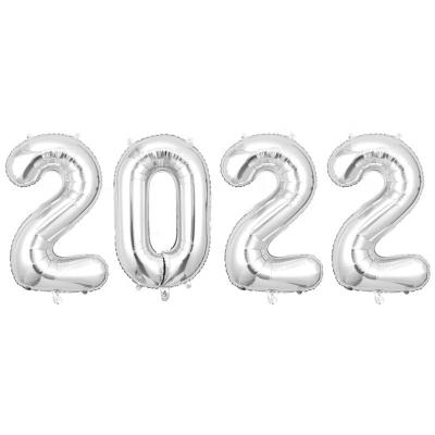 China Birthday 16 Inch 2020 Silver Foil Balloons Helium Mylar Balloons New Year Festival Party Decorations Birthday Party Supplies for sale