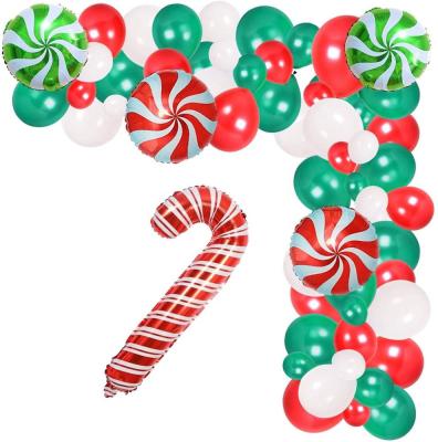 China Merry Christmas Garland Decorations Arch Kit Candy Foil Balloons Christmas Party Decoration Balloons Party Supplies Backdrop New Year Party Decoration for sale