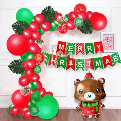 China 83 Pcs Christmas Party Decoration Merry Christmas Set Christmas Decoration Balloons Christmas Bear Hang Happy New Year Hotel Home Party Decoration Latex for sale