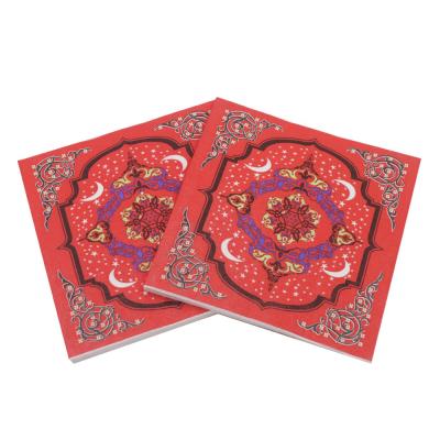 China EID Muslim Party Eid al-Fitr Ramadan Paper Napkin Tableware Party supplies Muslim Islamism cloth of Eid Mubarak Napkins Ramadan Mubarak Muslim for sale