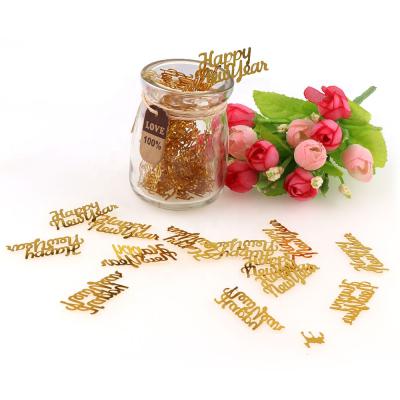 China New Year's Eve Graduation Party and Festive Party Supplies 15 Grams Gold Confetti Word Happy New Year 2020 Party Celebration for sale