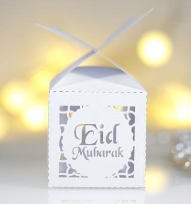 China Eid Mubarak Favor Candy Box For Biodegradable Eid Ramadan Mubarak Islamic Muslim Decoration for sale