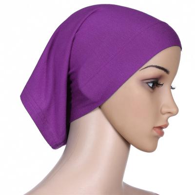 China Polyester (Polyester) Fiber Women Headband Turban Inner Headwrap Muslim Islam Head Woman Hijab Headwrap Underscarf Shawl For Women Hoofddoek for sale