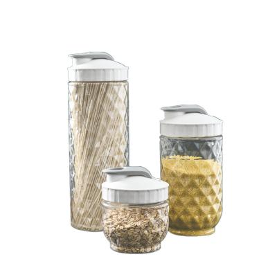 China Plastic Non-Toxic Freshness Preservation Food Organizer Storage Sealed Jar For Household Kitchen for sale