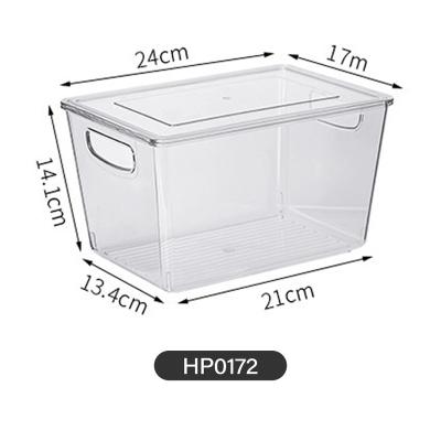 China Multi-Functional Transparent Stackable Clear Viable Storage Box PET Storage Containers Organizer for sale