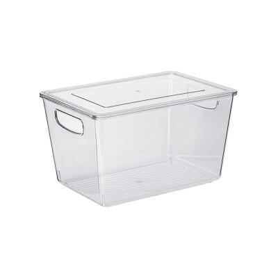 China Hot Selling PET Makeup Container Viable Transparent Plastic Organizers Cosmetic Storage Box Drawer for sale