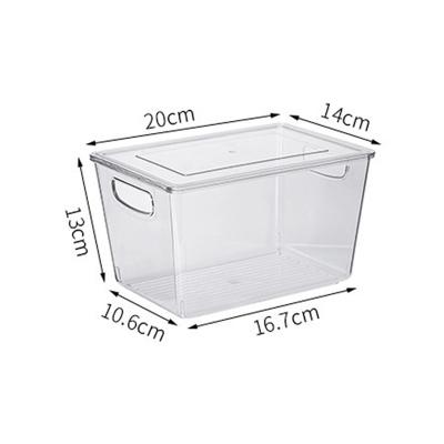 China Viable Transparent PET Plastic Organizers Cosmetic Container Makeup Storage Box With Lid for sale