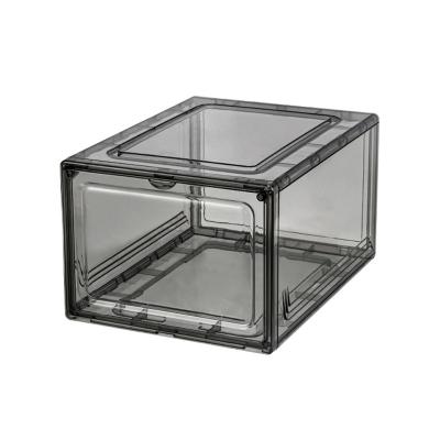 China Viable Wholesale Clear Household Plastic Shoe Storage Organizer Shoe Boxes for sale