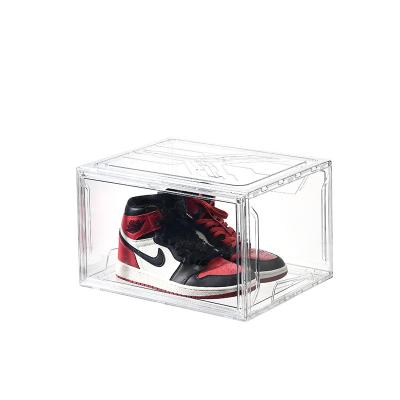 China Stackable Light Shoe Storage Box Full Clear Plastic Storage High Viable Shoe Box for sale