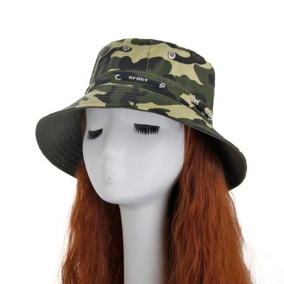 China 2022 plush women's fashion hats camouflage bucket hat hats gorras embroidery custom logo for sale