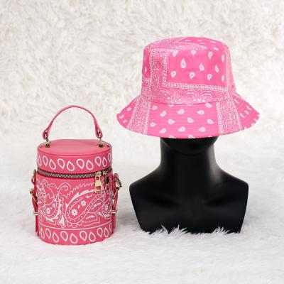 China Wholesale 2021 Central Statistics Women's Handbag Ladies Handbags Women Bags Set Diagonal Ladies Bandana Bags Bucket Hat And Purse Set for sale