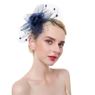 China 2021Sinamay Elegant Plush Feather Fascinators Church Hats For Ladies for sale