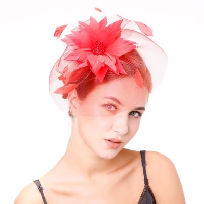 China 2021 Plush Women's Fascinator Party Hats Kentucky Derby Ladies Wedding Hair Accessories for sale