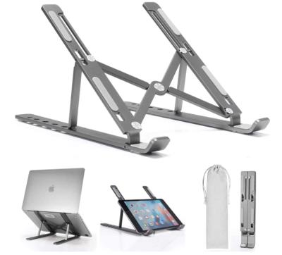 China Height Adjustable With Portable Foldable Adjustable Aluminum Laptop Stand Notebook Computer Voucher Holder Ministry Of Interior Soporte Para Foldable Vertical Laptop Table zu verkaufen