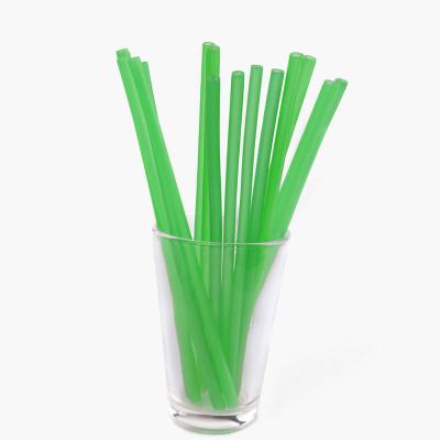 China 100% Eco-Friendly 2021 Long Biogradable 200mm Disposable Straw Biodegradable Hot Drinks Individually Wrapped Green Milk Tea Straws for sale