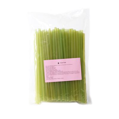 China 100% 215mm Biodegradable Corn Deformed Custom Luxury Eco Friendly Organic Disposable Drinking Straws Straw 2021 Eco Friendly Wholesale Green for sale