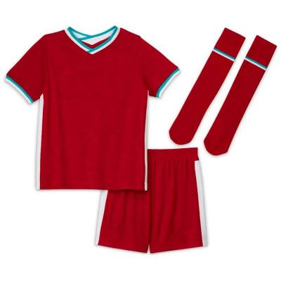 China Free Shipping Mane Messi Youth Baby Kid Soccer Jersey Shorts Sets Shirt Pants Kids Soccer Uniform 2020/21 for sale