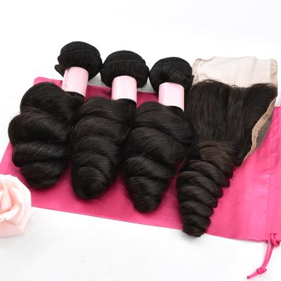 China LK 18 Inch 100% Loose Curl Brazilian Loose Wave Human Hair Remy Hair Weave Vendor Bulk Raw Cambodian Remy Hair Extension for sale