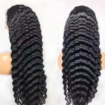 China LK Hair Manufacturer Directly Sell Natural Honest Deep Wave Virgin Brazilian Hair Bundles With Lace Frontal Closure for sale