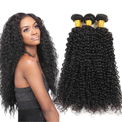 China Jerry Curly Human Hair Weave LK 7A Natural Curly Weave Jerry Curly Human Hair Virgin Brazilian Curly Real Hair for sale