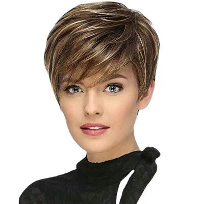 China LK European and American Style Synthetic High Temperature Resistant Daily Progressive Bob Wig 10 Inch Silky Straight Wave No Glue Wig for sale