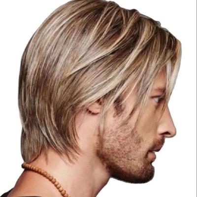 China Sale Color Men Piano Price LK Wave Ombre Brown Synthetic Wig Short Hair Daily Breathable Hair Hot Ex Factory Silky Straight High Density for sale