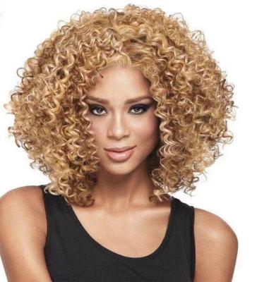 China LKPremium Rose Curly Hair Deep Curly Spring Curl Waves 613|360 Bob Vibrant Black Womens Wig Fluffy Peruvian Blonde and Black for sale