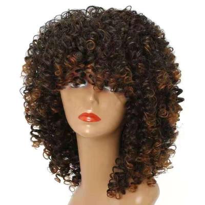 China Cheap Short Hair French Curly Thin Skin Lead Black LK LOOP 150% Breathable Natural Hair 150% Density No Glue Headband Peruvian Black Female Wig for sale