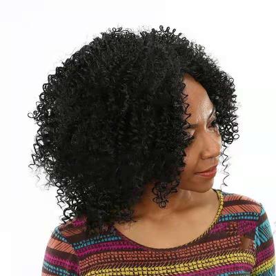 China LKFactory Price Gorgeous French Curly Black Spring Wig Short LOOP Synthetic Wig For Black Women Synthetic Hair for sale