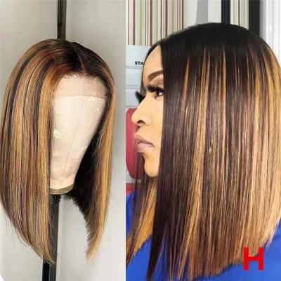 China 100% lace wig good thickness and small dark virgin high gloss hair LK short hair gold short hair full wig Brazil lead wig 100% lace with high gloss for sale