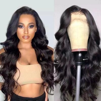 China Original LK Short Hair Real Indian Hair Curly Hair Bodywave Small Wavy T-shaped Lace Front Wig Black Good Thickness Indian Human Hair Wigs for sale