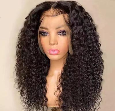 China LK Wave Closed Wig 4x4 Lace Wig Mink Indian Woman Hair Braided Super Gorgeous Transparent Swiss Lace Curly Hair With Baby Hair for sale