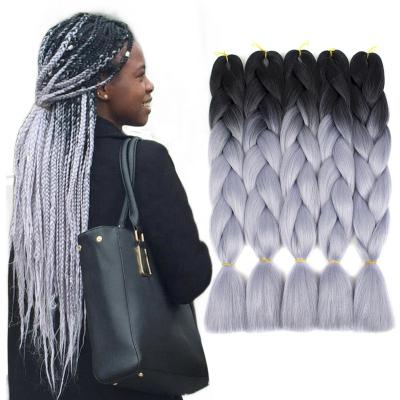 China Wholesale Cheap 65 Colors LK 100% High Temperature Fiber Giant Ombre Braiding Hair 100g African Synthetic Braided Hair Extension for sale