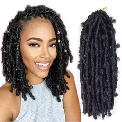 China U-tip hair LK crocheted hair braid extra long 120 g/bag curly twisted mini soft dread braid synthetic braiding hair 120 g/bag for sale