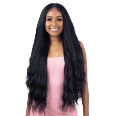 China LK Body Wave Wig Heat Resistant Fiber Long Vigorously Body Hair African American Loose Wavy Synthetic Women Wigs for sale