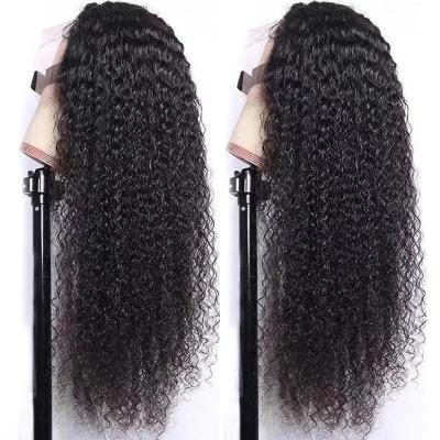 China LK Super Black Synthetic Hair Machine Made Wig Long Wavy Deep Wave Curly Wig 30 Inches For Black Women for sale