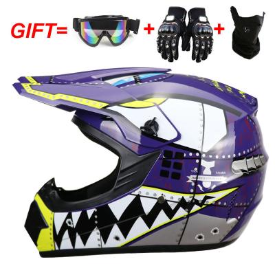 China High Security 2023 Wholesale DOT approved ABS material full motocross Off-road helmet racing motorcycle helmet for sale