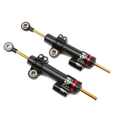 China Aluminum Carbon fiber adjustable Motorcycle Damper Steering Stabilize Safety Control accessories For Honda Suzuki Yamaha Kawasaki for sale