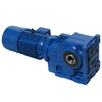 China Hotel K Series 90 Degree Bevel Helical Gearbox With Motor Shaft Mounted Gearbox Geared Motor for sale