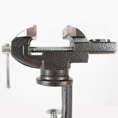 China 2021 Heavy Duty Universal Iron Vise Swivel With Anvil , Summit Table Rotating Bench Vise for sale