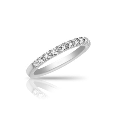 China Best Selling CLASSIC Signature Eternity Band Half Diamond 18K Gold Ring Classic Fine Jewelry (0.9CT) for sale