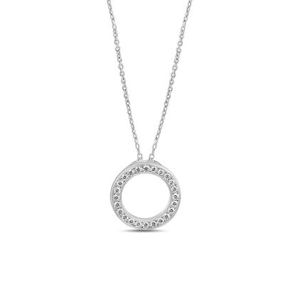 China FASHIONABLE Classic Perfect Circle Shape Diamond 18K Gold Necklace Jewelry for sale