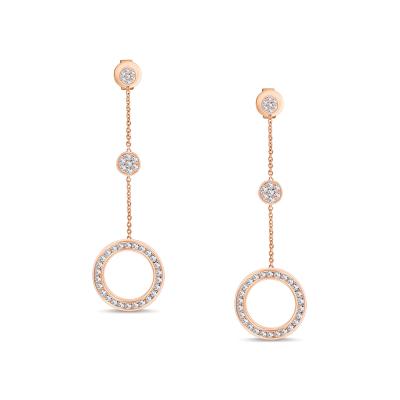 China Trendy Fashion New Pattern Diamond Dropping Earrings Circle Jewelry for sale