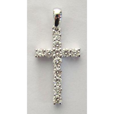 China Classic Hot Fashionable Cross Natural Diamond Must Have 18K Gold Pendant CLASSIC for sale