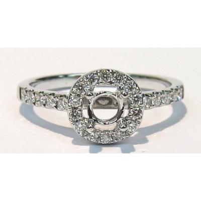 China Hot Classic Diamond Semi Mounting Ring Wedding Engagement Rings 18K Natural White Gold Ring CLASSIQUE for sale