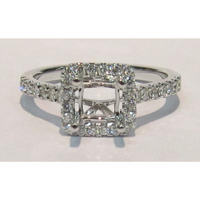 China Trendy Classic Fashion Classic Diamond Semi Mounting Ring Wedding Engagement Rings 18K Natural White Gold Ring for sale