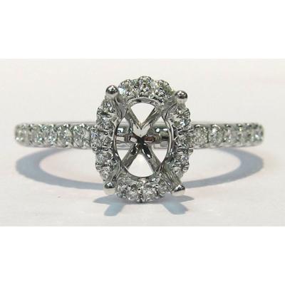 China Hot Classic Diamond Semi Mounting Ring Wedding Engagement Rings 18K Natural White Gold Ring CLASSIQUE for sale