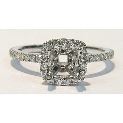 China CLASSIC Real Natural Diamond Semi Mounting Ring Engagement Rings Wholesale 18K White Gold Rings for sale