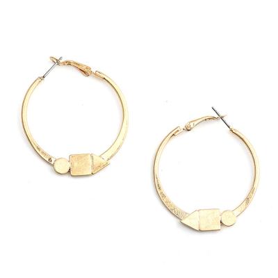 China FASHIONABLE 2021 new latest antique gold silver earring designs circle round women handmade jewelry for sale